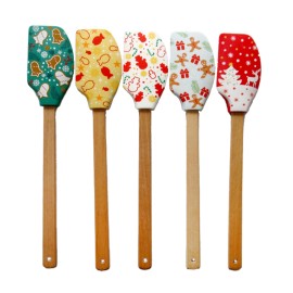 Silikónová stierka s vykrajovačom TORO 32cm MIX vianočných motívov