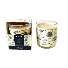 SVIEČKA V SKLE CAFE BISTRO 7X8CM 135G 20H HORIACA