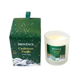 Vianočná vonná sviečka v skle PROVENCE 20 hodín vanilkový kašmír
