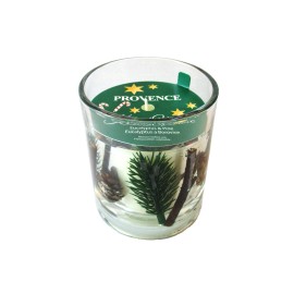Vianočná vonná sviečka v skle PROVENCIA 18 hodín eukalyptus borovice