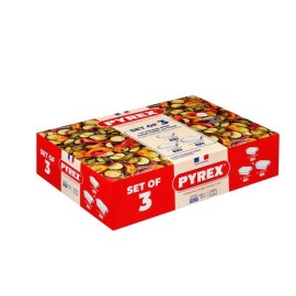 Súprava sklenených pekáčov PYREX 3ks 2000ml, 3000ml a 4000ml