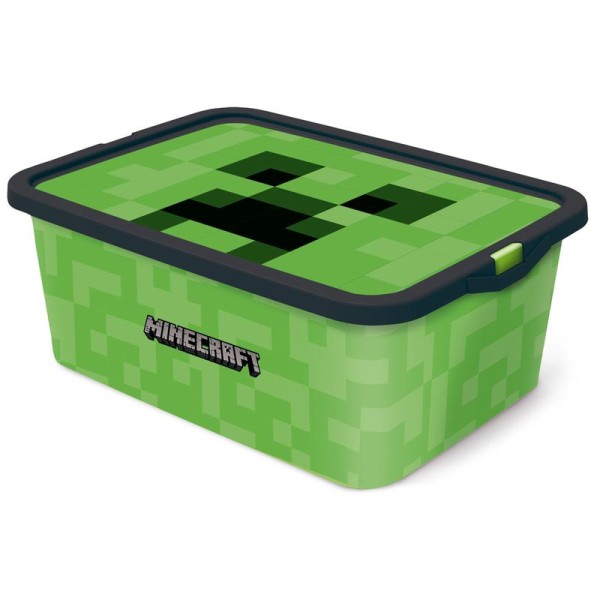 Plastový úložný box s vekom Minecraft 13l