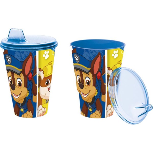 Plastový téglik s náustkom Paw Patrol 430ml modrý