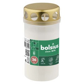 HŘBITOVNÁ SVIEČKA BIELA 36H 13CM