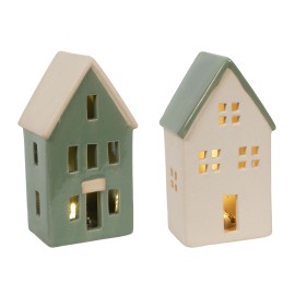 DEKORÁCIA VIANOČNÝ DOMČEK LED 15.5CM, 2ASS