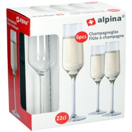 Pohár na šampanské ALPINA 220ml 6ks