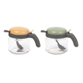 NÁDOBA NA KORENIE S LYŽIČKOU 300 ML, SKLO/PLAST