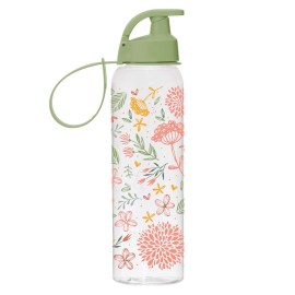 FĽAŠA NA VODU DEKOR BOTANICA 750 ML, SKLO/PLAST