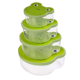 Plastová dóza na potraviny TORO 4ks žaba