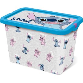 Plastový úložný box s vekom Stitch 7l