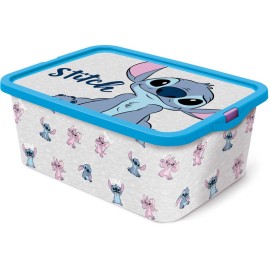 Plastový úložný box s vekom Stitch 13l