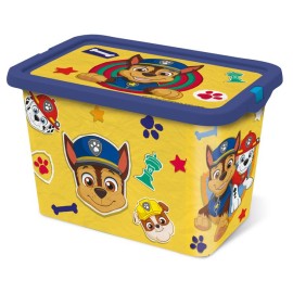 Plastový úložný box s vekom Paw Patrol 7l žltý