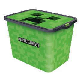 Plastový úložný box s vekom Minecraft 23l